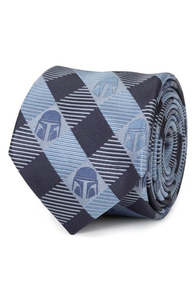 Cufflinks, Inc Star Wars Mando Helmet Check Tie In Blue