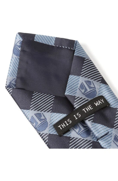 Cufflinks, Inc Star Wars Mando Helmet Check Tie In Blue