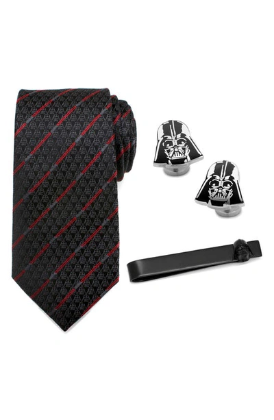 Shop Cufflinks, Inc Star Wars™ Darth Vader Silk Tie, Cuff Links & Tie Bar Gift Set In Black