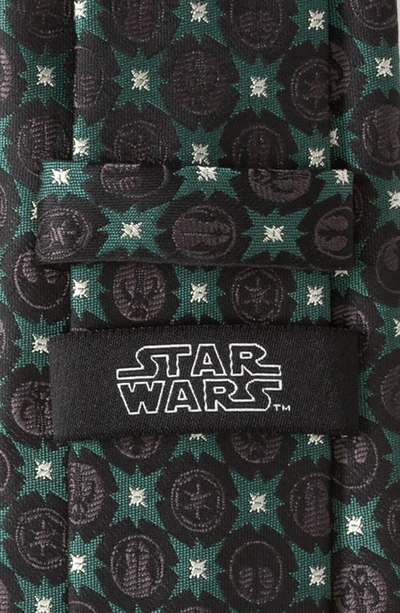 Shop Cufflinks, Inc Star Wars™ Insignia Medallion Tie In Black/ Green Multi