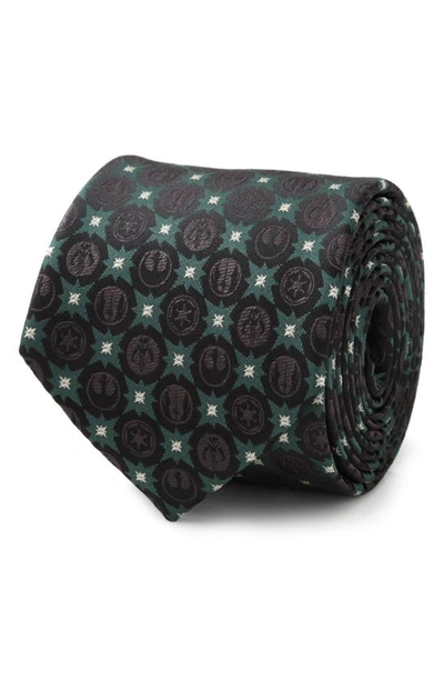 Cufflinks, Inc . Star Wars™ Insignia Medallion Tie In Black/ Green Multi