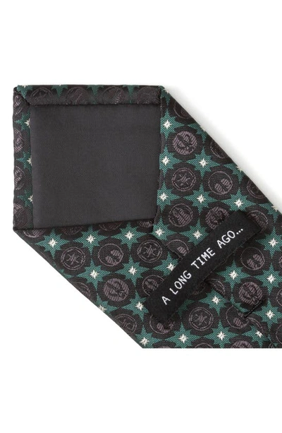Shop Cufflinks, Inc Star Wars™ Insignia Medallion Tie In Black/ Green Multi