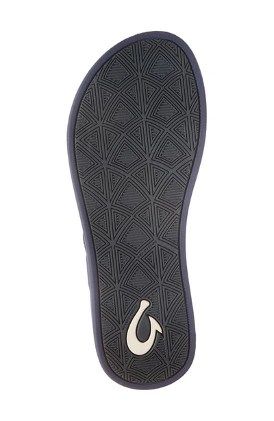 Shop Olukai Puawe Flip Flop In Midnight Navy / Barrier Reef