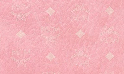 Shop Mcm Large Aren Vi Zip Around Wallet In Bloosom Pink