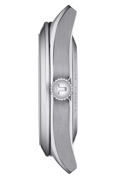 Shop Tissot T-classic Gentleman Powermatic Bracelet Watch, 40mm In Silver/ Ice Blue