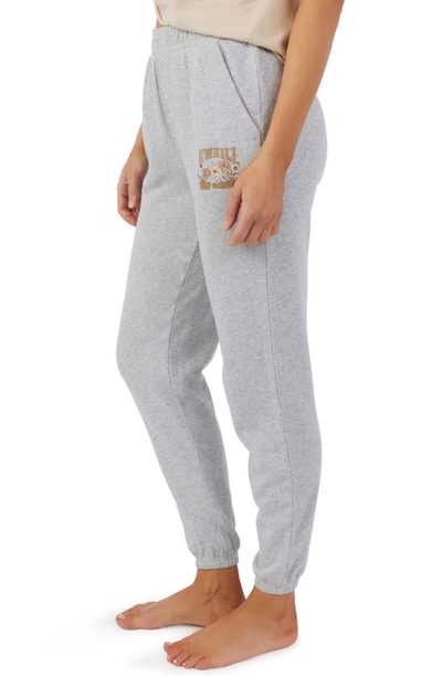 Shop O'neill Swept Up Cotton Sweatpants In Heather Grey 2