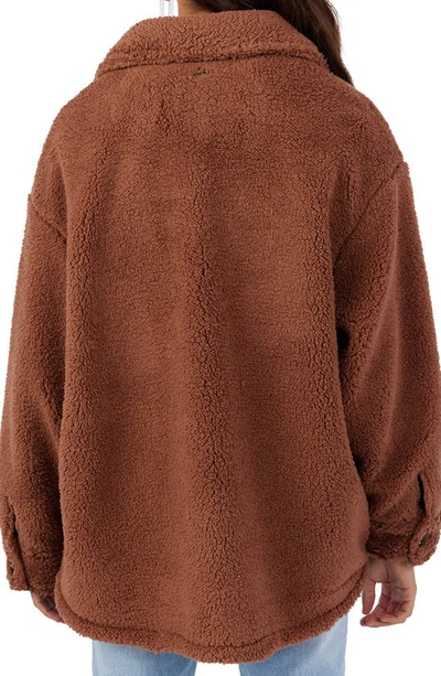 O'neill Huxlee Fleece Shirt Jacket In Tobacco