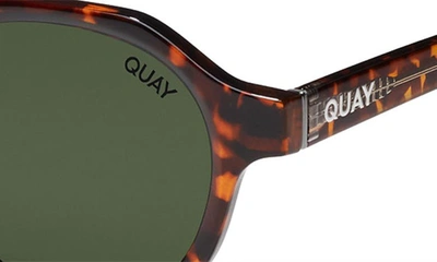 Shop Quay Another Round 48mm Polarized Round Sunglasses In Tortoise / Green Polarized