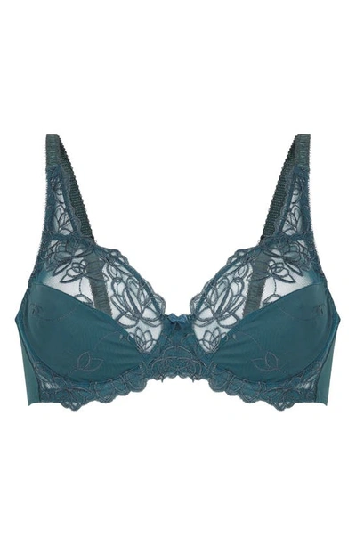 Hunkemoller Diva Non Padded Underwire Bra In Reflecting Pond