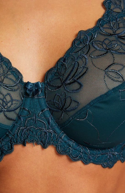 Hunkemoller Diva Non Padded Underwire Bra In Reflecting Pond
