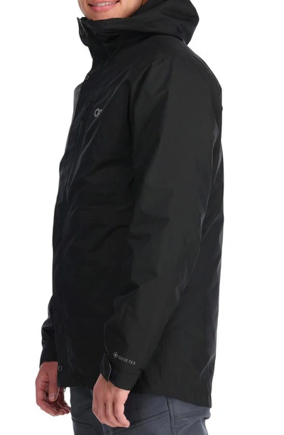 Shop Outdoor Research Foray Waterproof & Windproof 3-in-1 Parka In Black