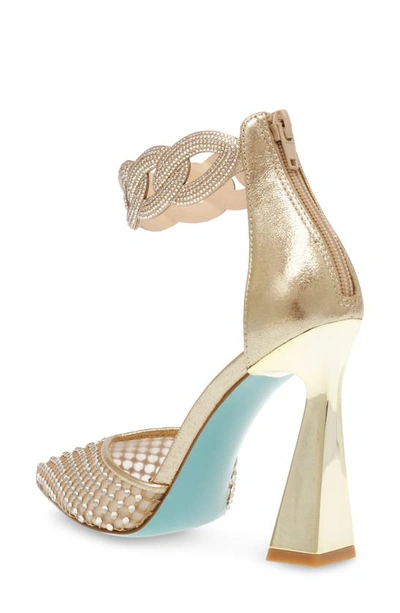 Shop Betsey Johnson Jad Pointed Toe Pump In Gold