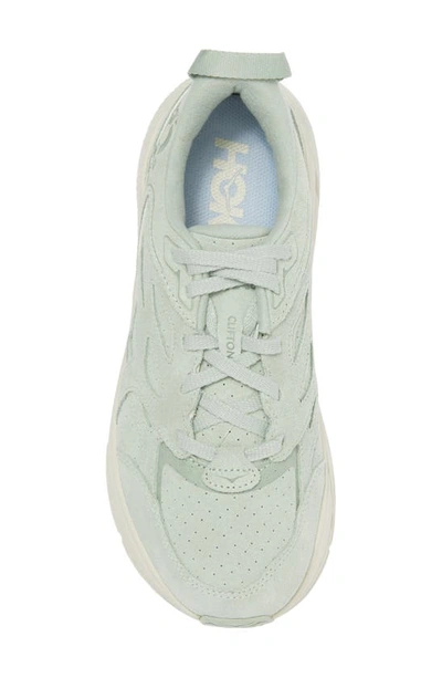 Hoka Gender Inclusive Clifton L Sneaker In Smoke Green / Celadon Tint