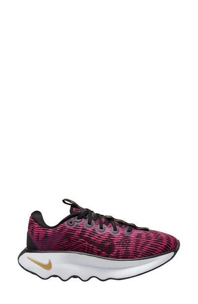 Shop Nike Motiva Road Runner Walking Shoe In Black/ Fireberry/ Gold