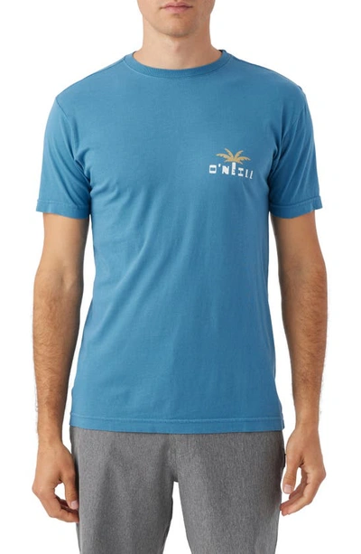 Shop O'neill Alliance Graphic T-shirt In Storm Blue