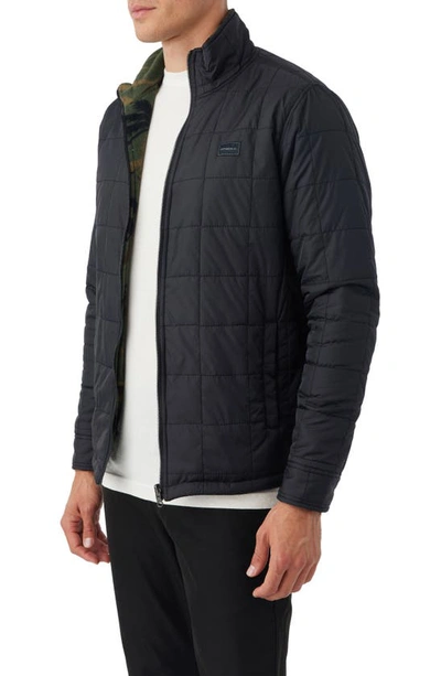 Shop O'neill Glacier Reversible Jacket In Black