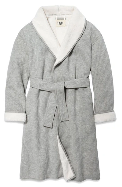 Shop Ugg Anabella Reversible Robe In Grey Heather