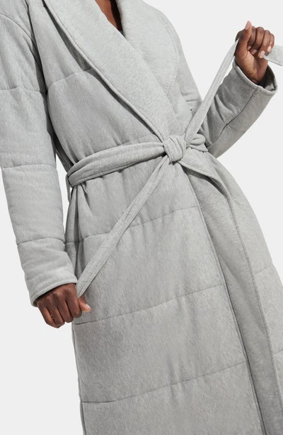 Ugg All-gender Quade Quilted Robe In Grey Heather
