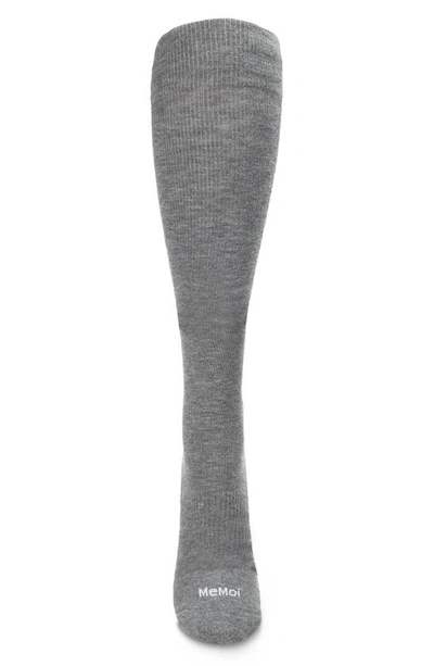 Memoi Gender Inclusive Performance Compression Socks In Med Gray Heather