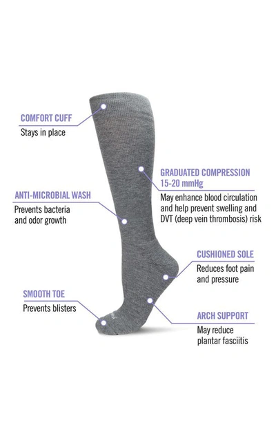 Memoi Gender Inclusive Performance Compression Socks In Med Gray Heather