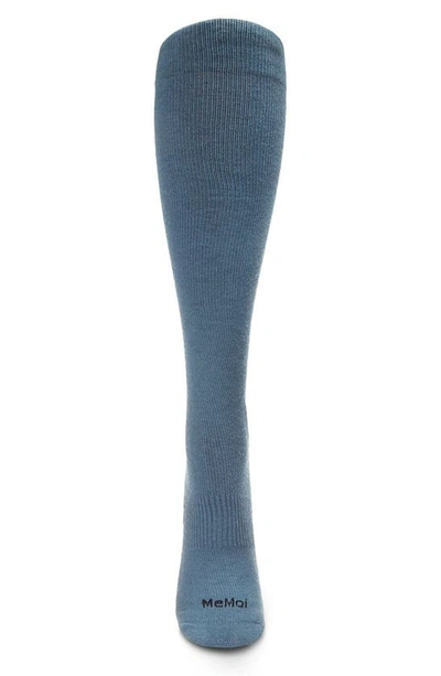 Memoi Gender Inclusive Performance Compression Socks In Blue Denim