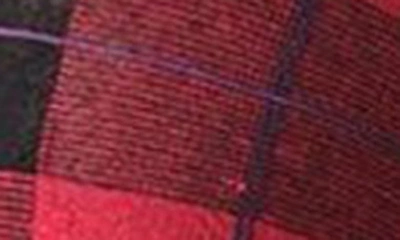 Memoi Women's Glasgow Large Tartan Plaid Sweater Tights In Red
