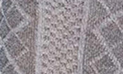 Memoi Juneau Diamonds Sweater Tights In Med Gray Heather
