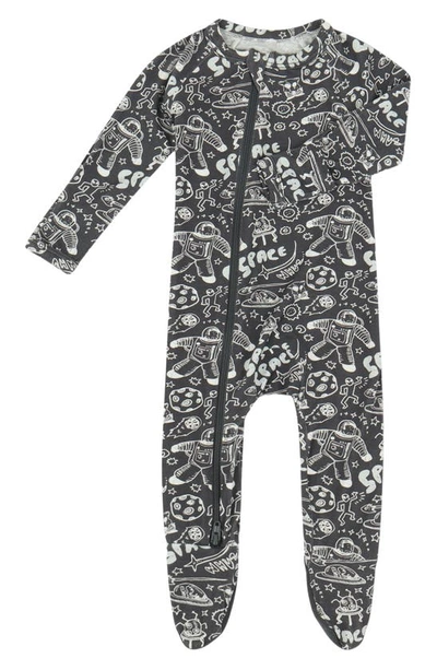 Bestaroo Space Dreams Print Footie In Charcoal
