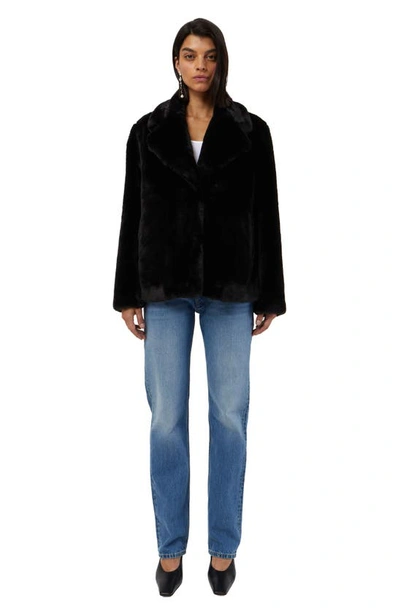 Shop Apparis Milly Pluche™ Faux Fur Short Coat In Noir
