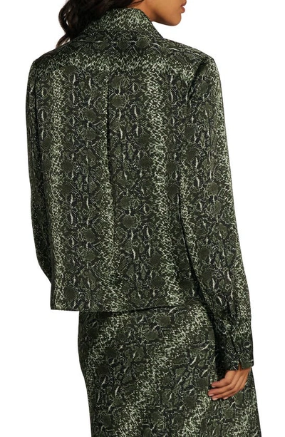 Favorite Daughter Women's Take Me Seriously Snakeskin Shirt In Serpiente