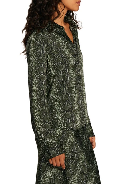 Favorite Daughter Women's Take Me Seriously Snakeskin Shirt In Serpiente