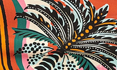 Maaji Saona Eclectic Palms Cover-up Shirt In Brown