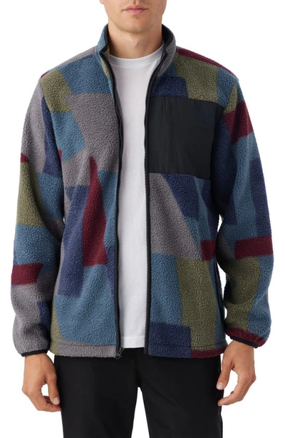 Shop O'neill Elevation Super Fleece Zip Jacket In Cadet Blue