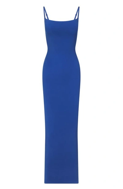 Shop Skims Fits Everybody Long Slipdress In Sapphire