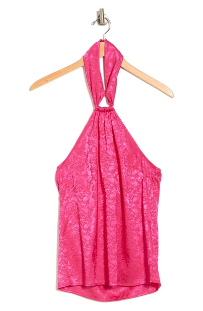 Shop Ronny Kobo Claire Floral Halter Top In Pink