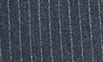 Shop Vince Pinstripe Flannel Pants In Dark Obsidian/ Silver