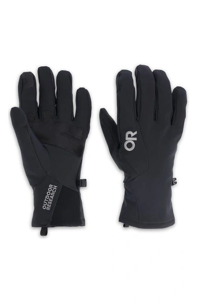 Shop Outdoor Research Sureshot Soft Shell Gloves In Black