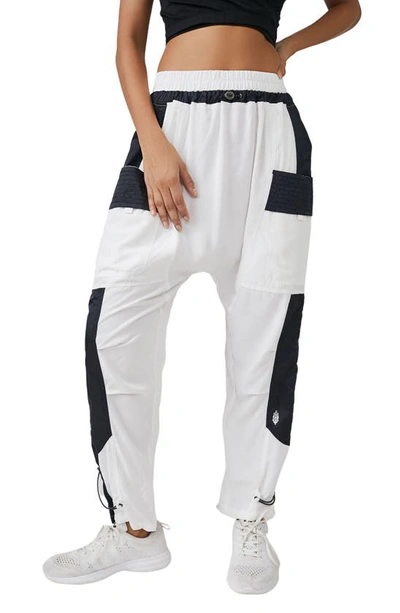 Shop Fp Movement By Free People Tricked Out Colorblock Cargo Pants In White Combo