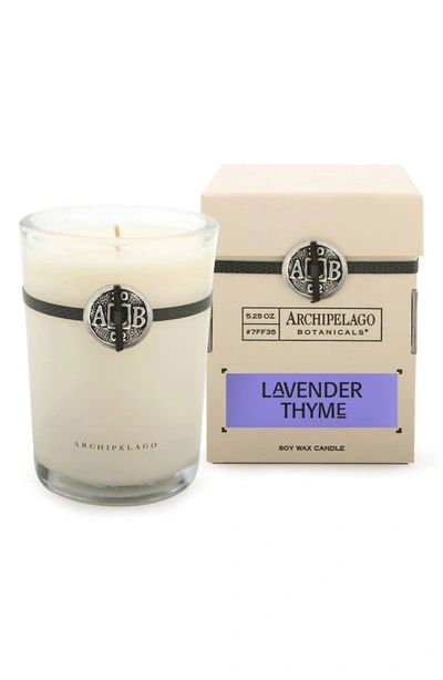 Archipelago Botanicals Signature Soy Wax Candle In Lavender Thyme