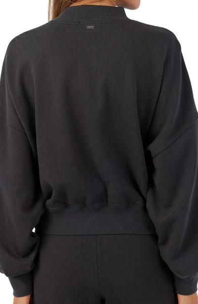 Shop O'neill Moment Crop Sweatshirt In Washed Black
