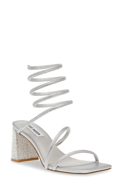 Shop Steve Madden Lopez Crystal Strappy Sandal In Rhinestone