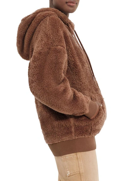 Ugg Loyra Sherpa Hoodie In Cedar Bark
