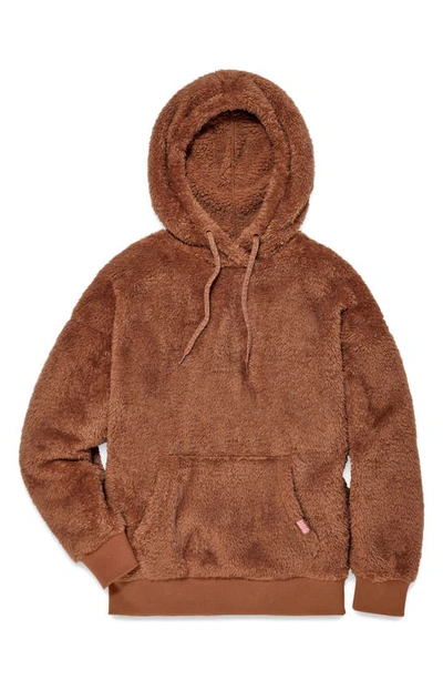 Shop Ugg Lorya Double Face Fleece Hoodie In Cedar Bark