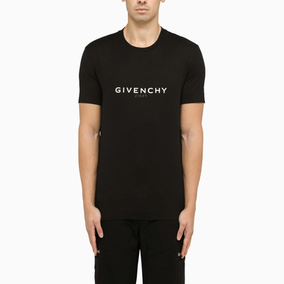 Shop Givenchy Black Cotton Crew-neck T-shirt