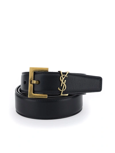 Shop Saint Laurent Leather Belt