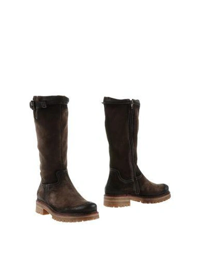 Shop Manas Boots In Dark Brown
