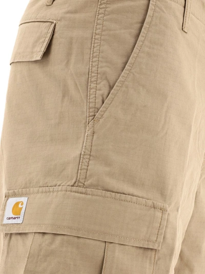 Shop Carhartt Wip "aviation" Shorts In Beige