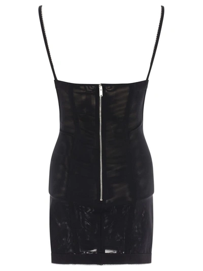 Shop Dion Lee "oblique Corset" Dress In Black