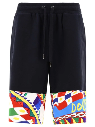 Shop Dolce & Gabbana "carretto" Shorts In Black