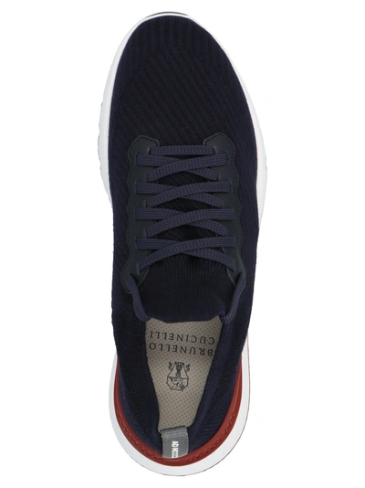 Shop Brunello Cucinelli Running Sock Sneakers Blue